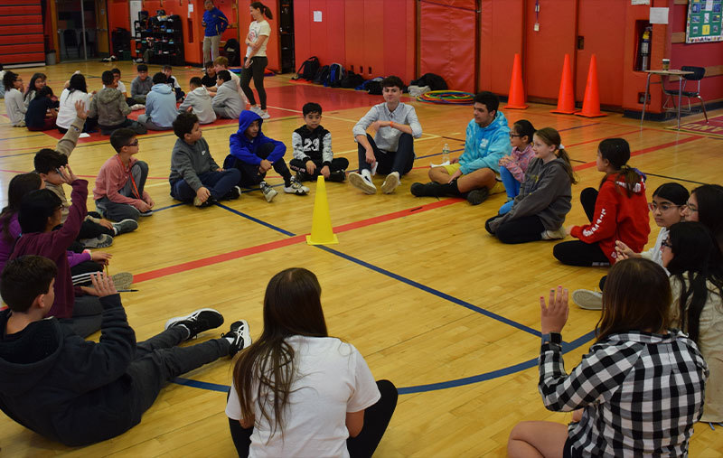 Studentathletes team up for fun and games at Woodland Middle School