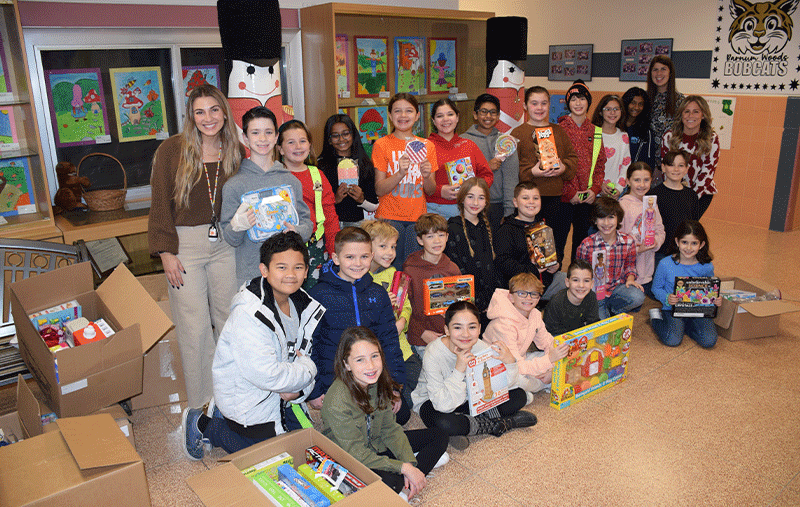 Barnum Woods Elementary School Students Collect Toys for Tots Barnum