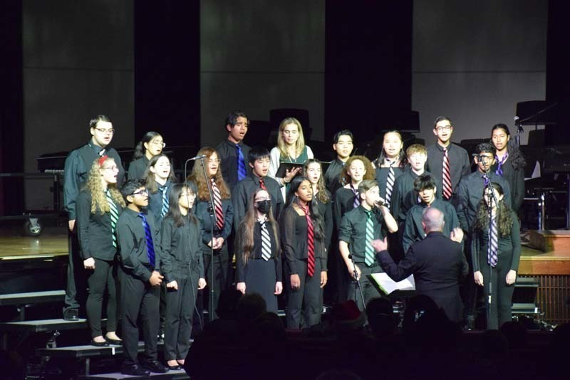 Musicians perform in the auditorium