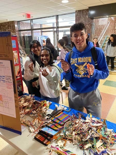 East Meadow High School selling bracelets