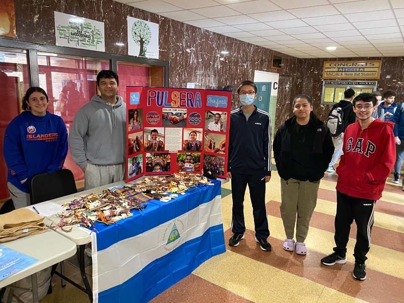 East Meadow High School selling bracelets