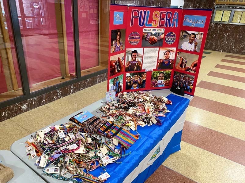 East Meadow High School selling bracelets