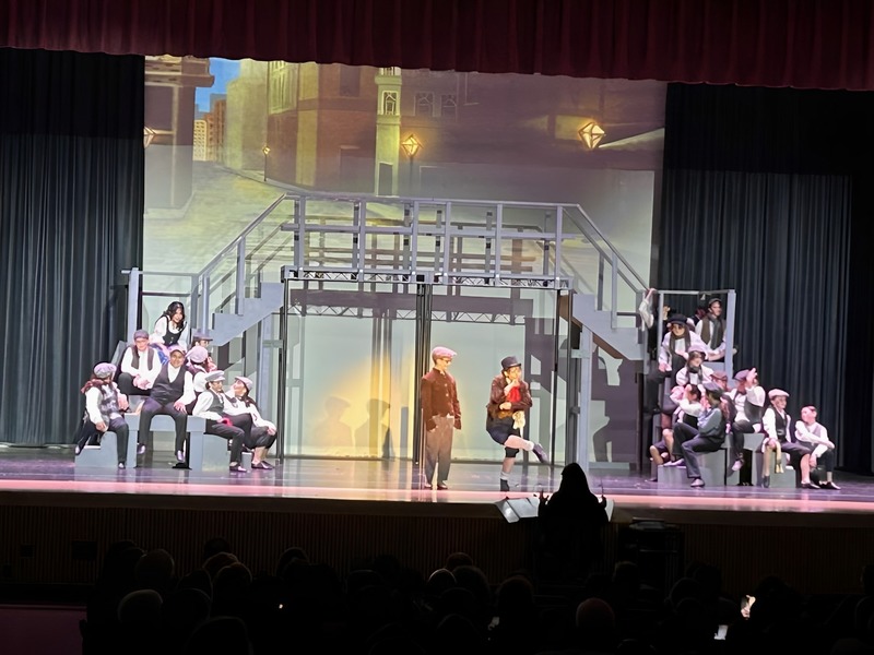 W.T. Clarke Middle School Theater Students on stage performing