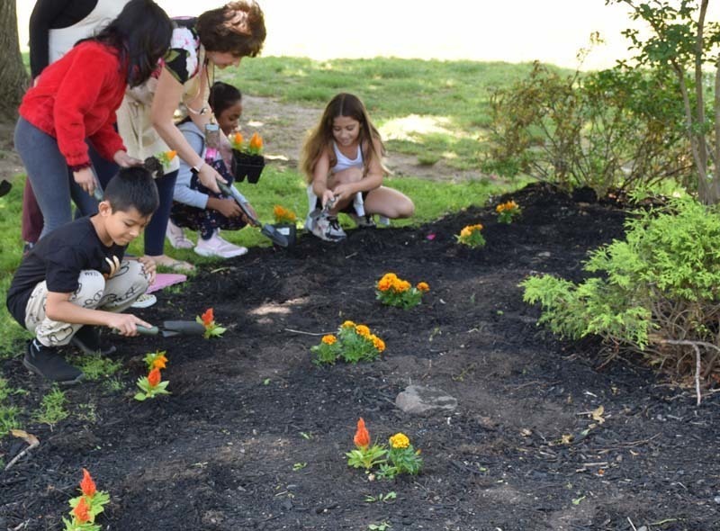 Students with Garden